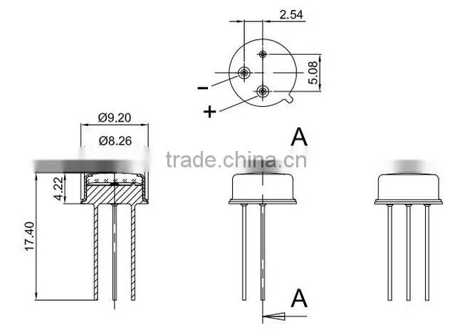 DUVxxx-S-TO39X-x led Traditional TO39 support