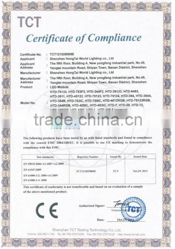 InGaN Chip Material and CE, RoHS Certification high power LED Module