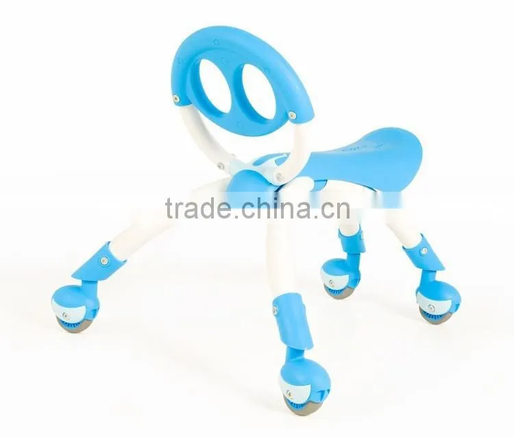 Children's smiling face four-wheel balanced walkers