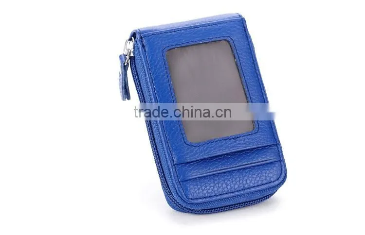 Guangzhou factory wholesale many slot card holder with leather material