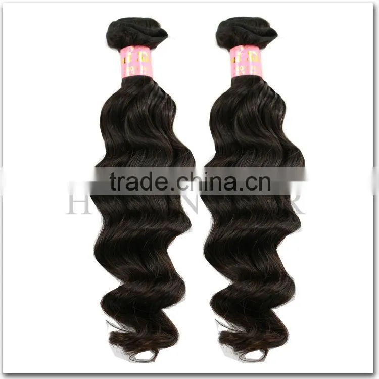 5A 100% Brazilian Virgin Human Hair 12"-34" natural Wave Natural color in stocking can be dyed to any colors