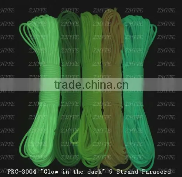 5 Colors Glow in Dark Reflective Paracute 9 Strand Wholesale PRC-3005