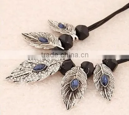 European and American fashion necklace alloy exaggerated fashion brief paragraph sweater chain necklace