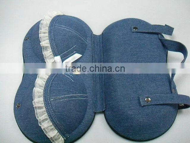 GC-Fashion Good shaped denim fabric custom eva Bra bag for lady
