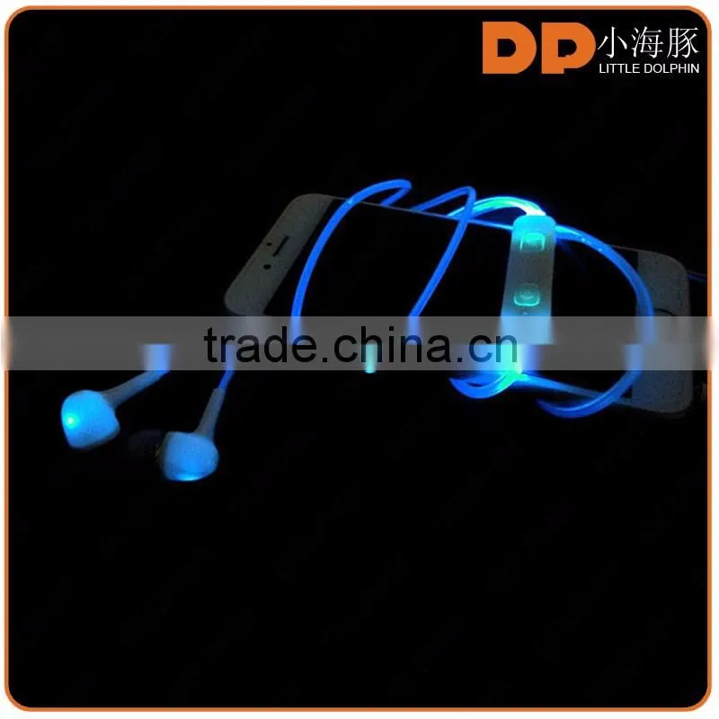 newest patent product color change LED earphone headphone for iphone