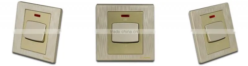 wholesale 1gang 1way gold switch