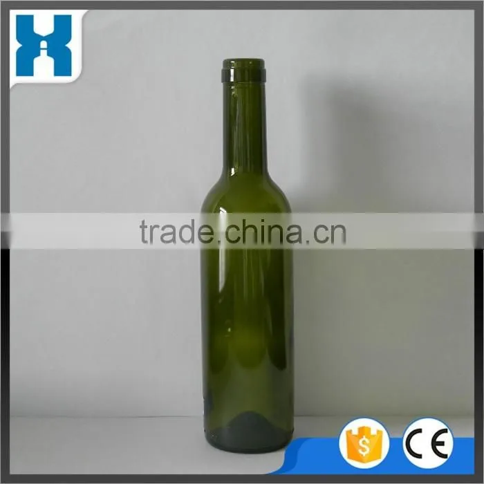 375ML 750ML WHOLESALE EMPTY CHEAP GREEN GLASS WINE BOTTLE