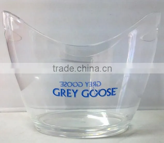 customized plastic double color beer cooler bucket for promotion
