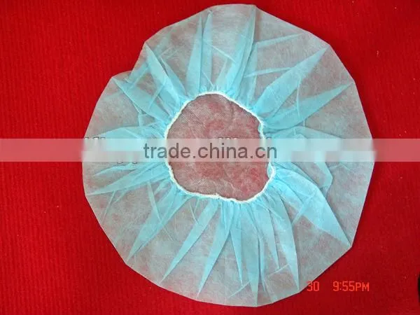 white nonwoven disposable hair caps