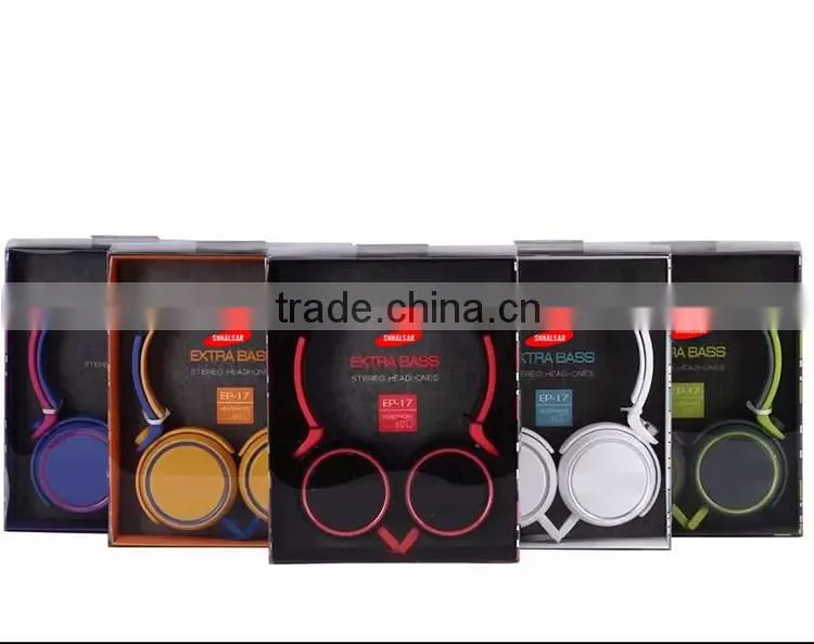 2016 EP-17 cartoon headphones earphones colorful stereo wired earphones headphones