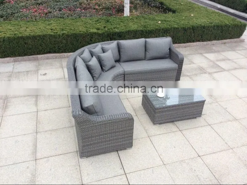Patio Sectional Furniture Wicker Rattan Sofa Set with Cushions