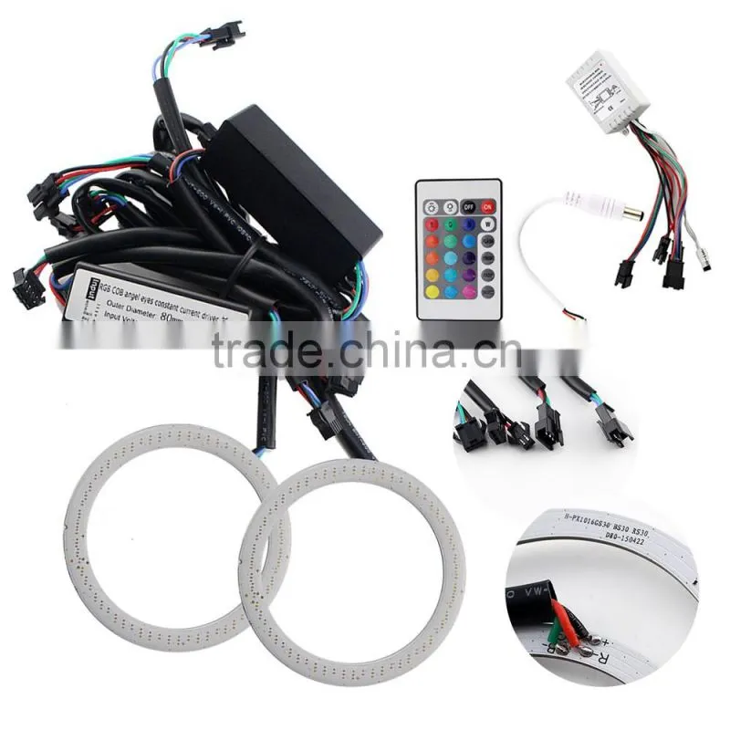 Innocative new products cob angel eyes lighting color changing angel eyes