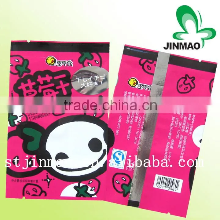 Plastic packaging for candy bag