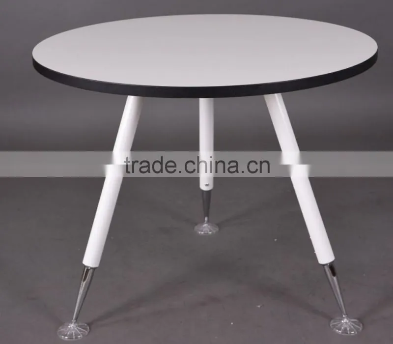 Easy Assembly Modern Design Office Round Desk Wood Steel