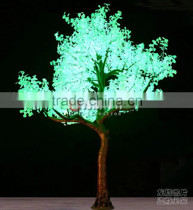 Unique 5m RGB ginkgo leaf Large projection led tree