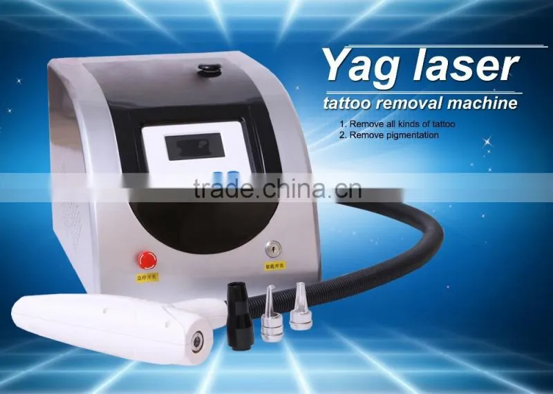 High quality factory direct sale portable tabletop nd yag laser tattoo removal machine