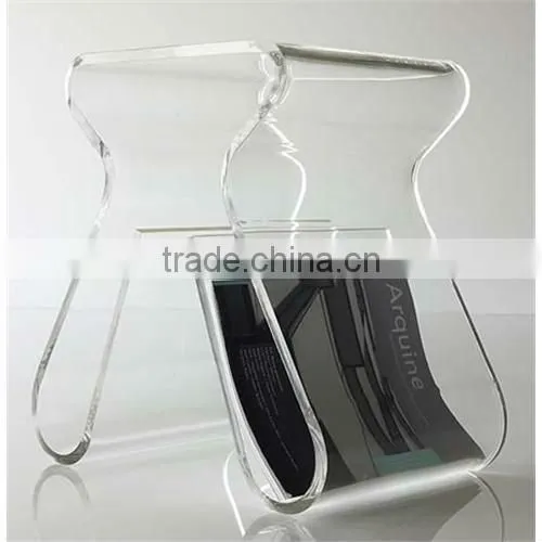 2013 new design black acrylic table with magazine hoders