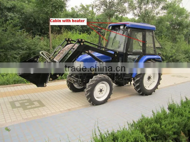 50HP tractor with 4in1 front end loader, log grab, teeth and mesh on the bucket