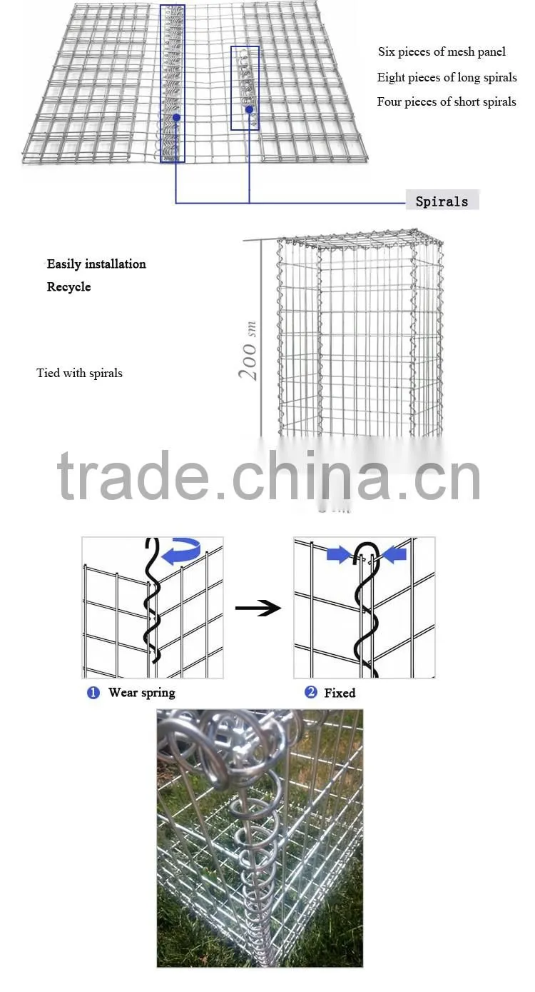 2016 hot sale galvanized welded gabion box