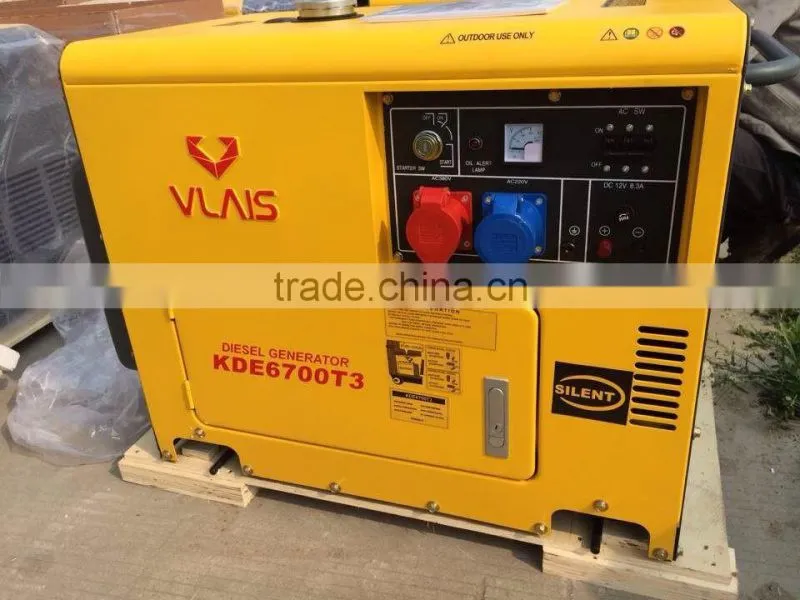 220V-380V super slient and large power 5kw diesel generator Set
