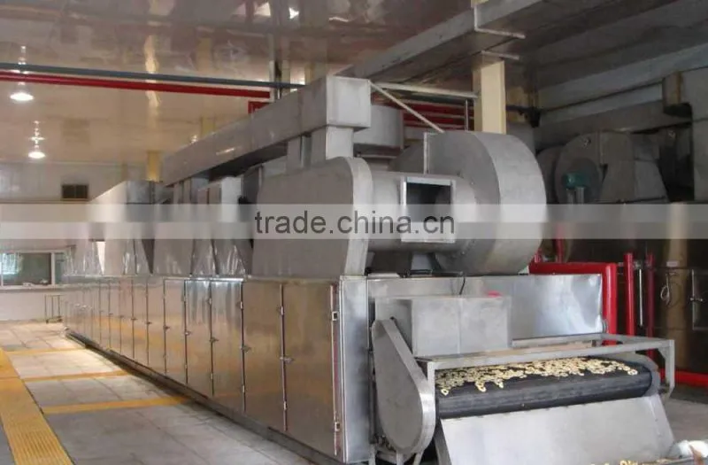 Nanyang Brand latest and cleaning hot air continuous mesh belt dry fruit machine