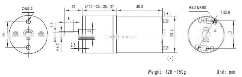 6v dc motor 25mm geared