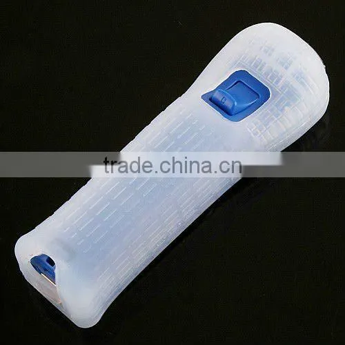Wireless Remote Control with Silicon Skin for Nintendo Wii Dark Blue