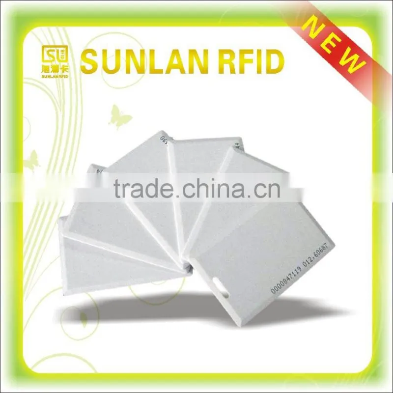 low-cost punch hole CR80 custom blank plastic clamshell proximity card with Natg 213(professional manufacturer)