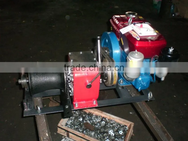 Winch Manufacturer 1 Tons cable winch diesel engine for Power Construction