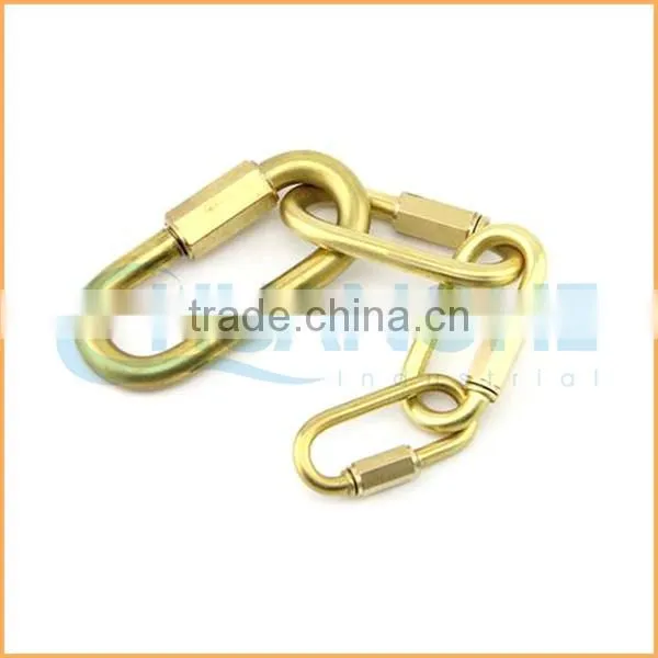 Fashion High Quality zinc coated carabiner with safety nut and screw