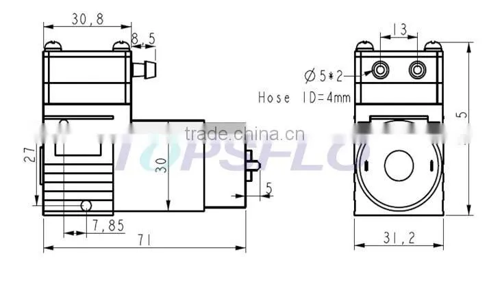 High Performance Micro Diaphragm Liquid Pump(Brush motor)