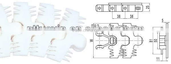 103 Finger Chains,flat top chains for packaging machinery
