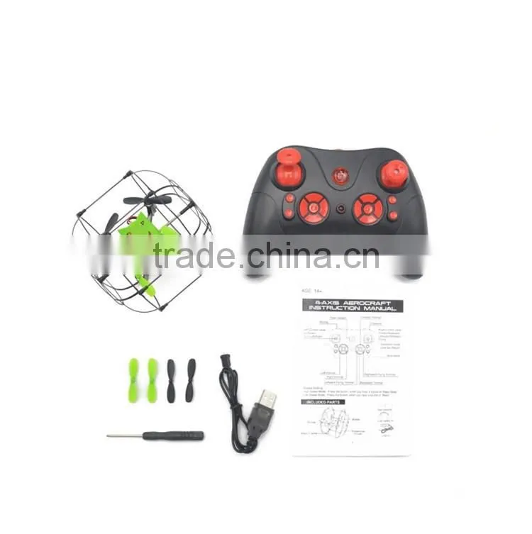 4-axis flying ball aircraft/Aircraft remote control spherical aircraft crawl wall ground walk four-axis aircraft