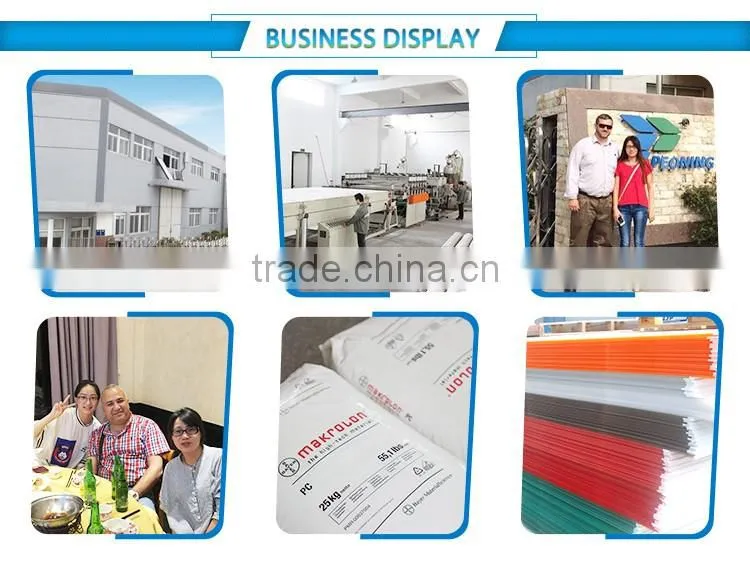 low weight u lock system pc panel flexible polycarbonate sheets