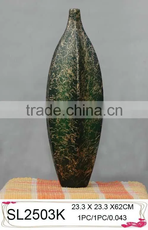 Long vases made of fiberglass