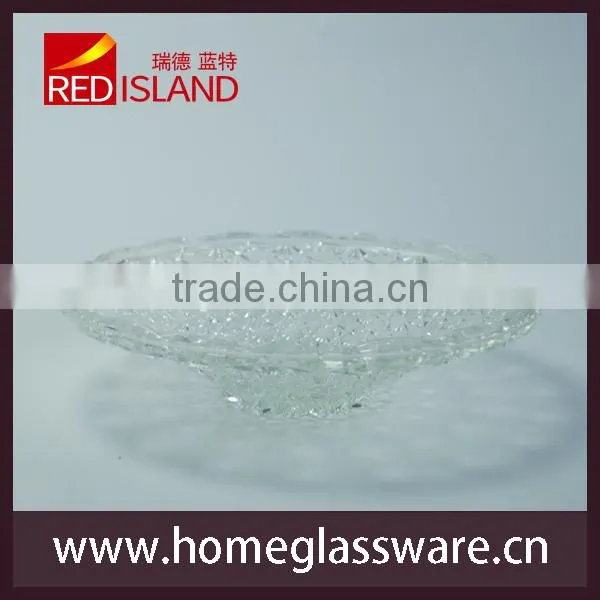 13"Europe style crystal glass compote and glass fruit tray and salad