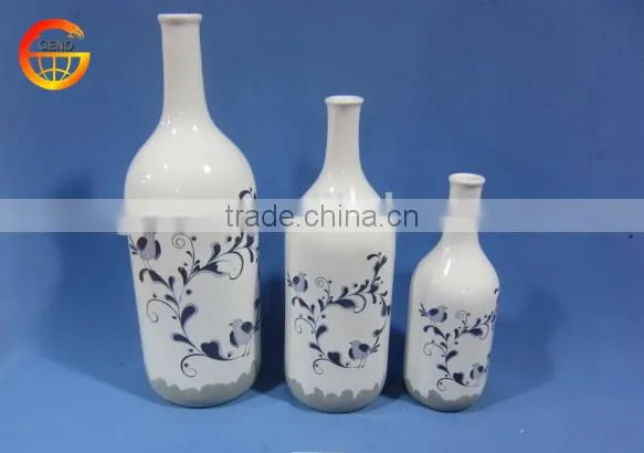 Hot selling Porcelain chinese glossy flower vase decoration
