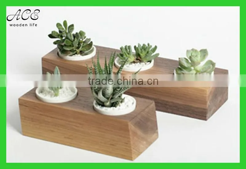 Wooden plant pot Home decorative plant pots wooden planter