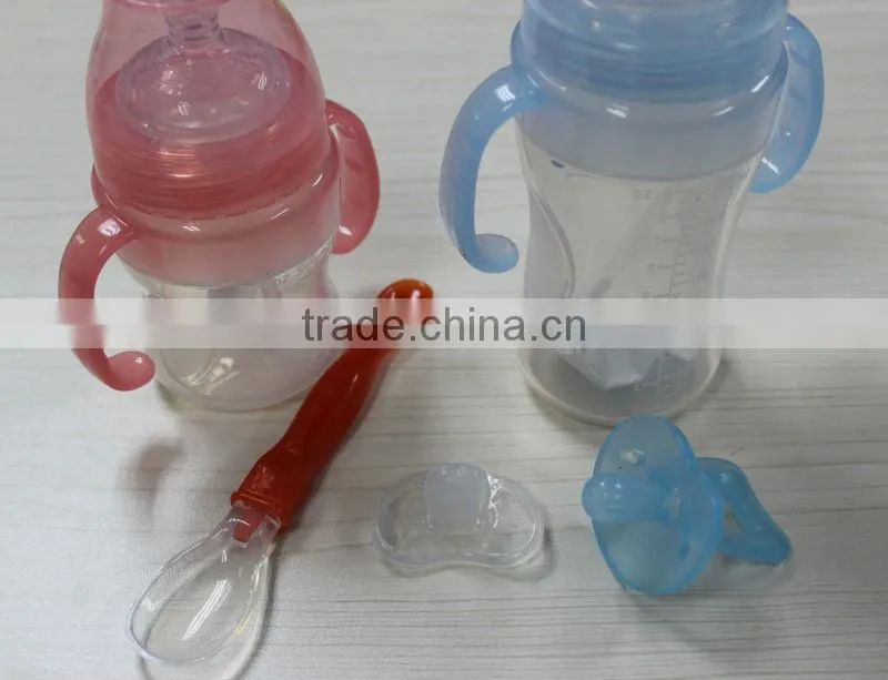 Safe silicone baby feeding bottle