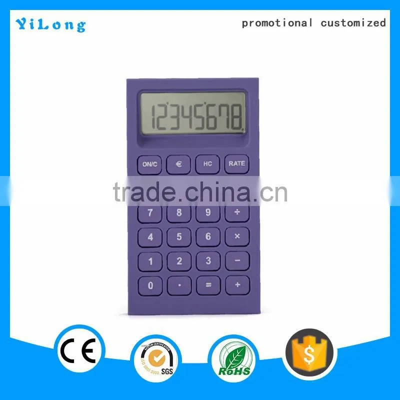 2016 high quality credit card size calculator and correct function colorful electronic calculator