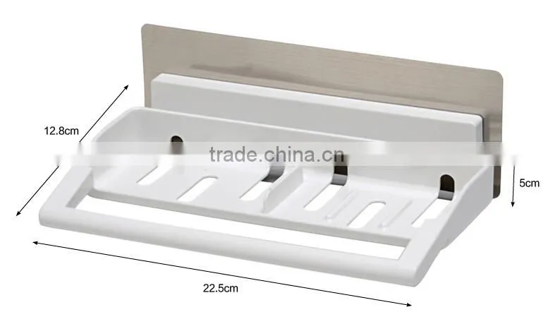 Wholesale Stock Multifunction Kitchen Bathroom No Mark Sticky 3 in 1 Plastic Storage Rack