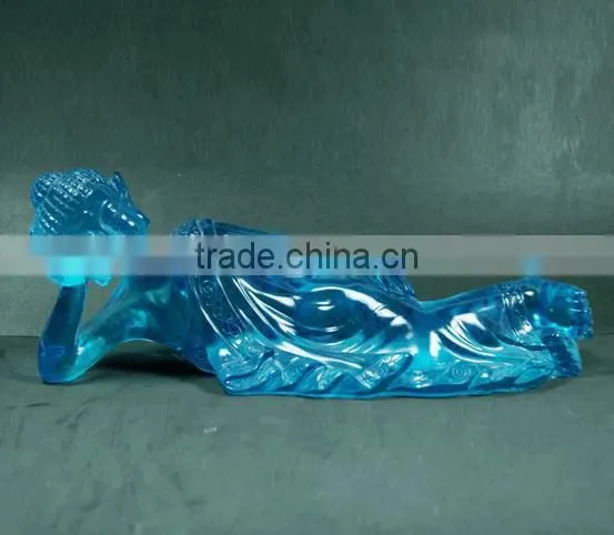Southeast Asia transparent resin sleeping Buddha figurine