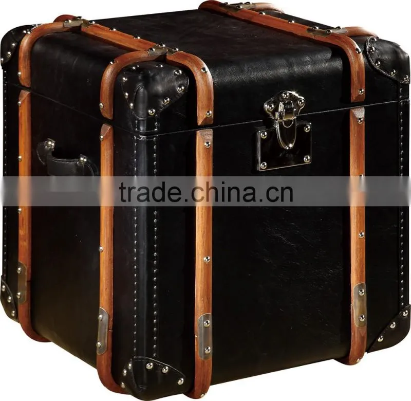 high quality retro ,vintage leather trunk furniture T912#