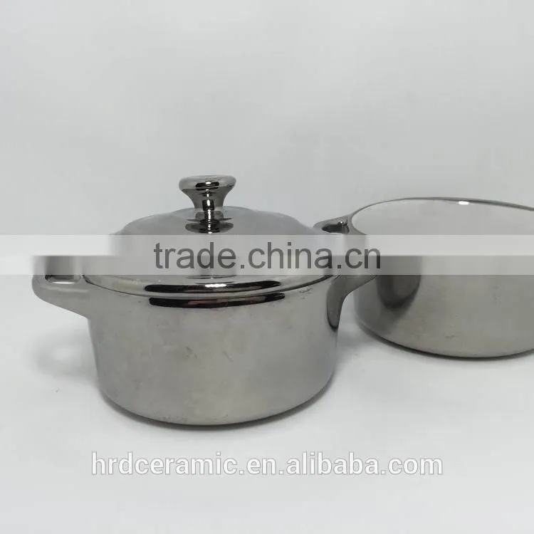 Stocked Stainless Steel Double Handle electric hot soup pot