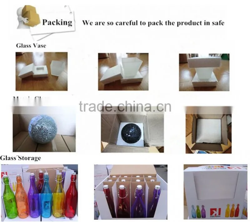 300ml Round Glass Spice Jar with Flower Design and Hanging Clamp Lid