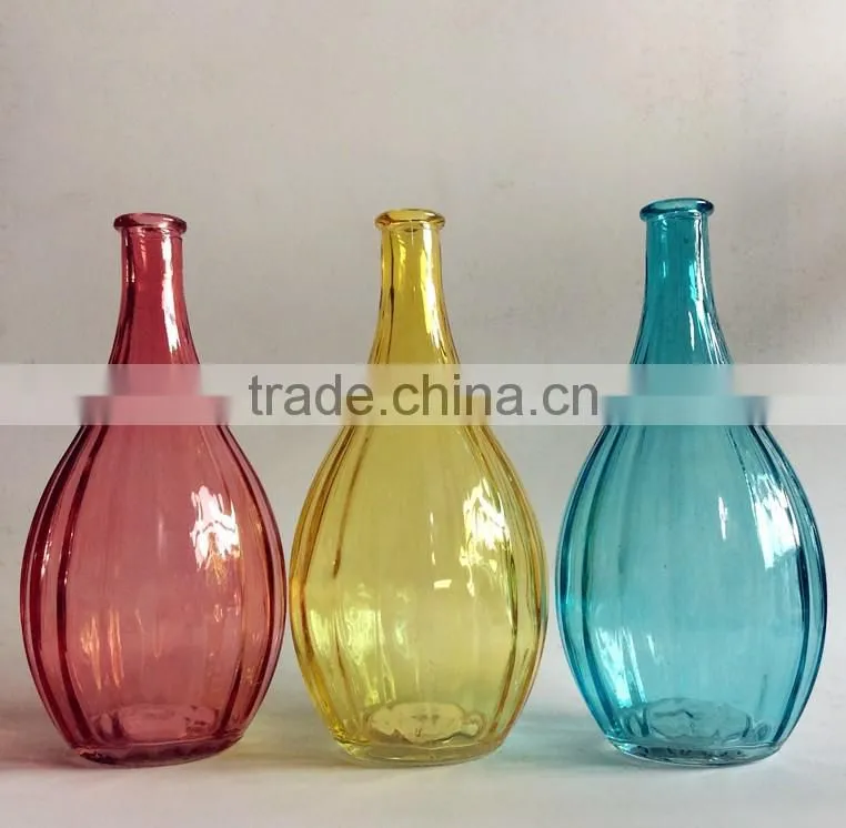 Wholesale new high quality colored glass vase,glassware