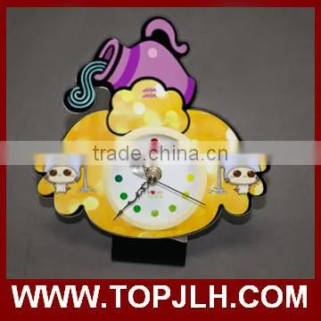 2017 Topjlh custom printed zodiac shaped wood craft clock