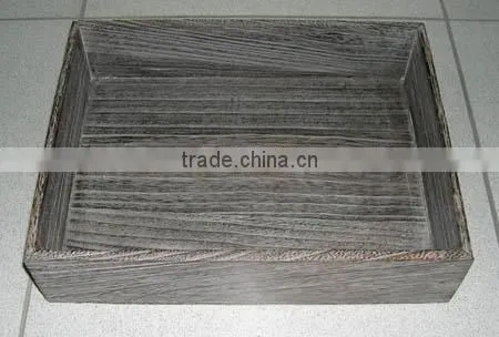 black wooden serving storage tray