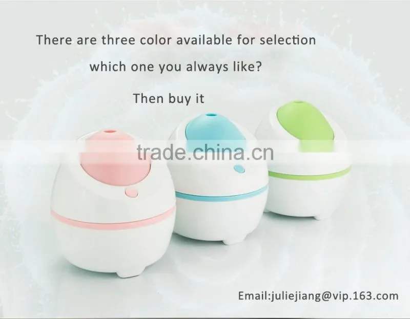 Cool Mist USB Mini Portable Quiet Personal Travel Humidifier with Night Light, Auto Safety Shut-off,Timer function, Adapter & Fi