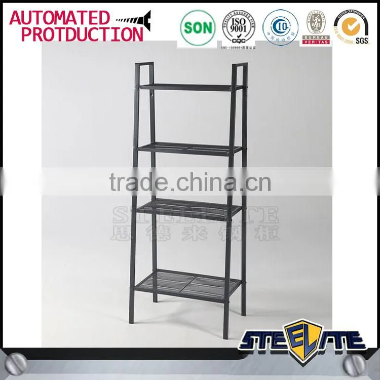 2017 Hot Sale Black 4 Shelf Bookcase Display Rack